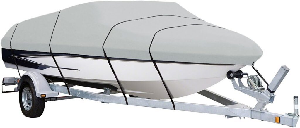 Amazon Basics Boat Cover for V-Hull Runabouts and Bass Boats