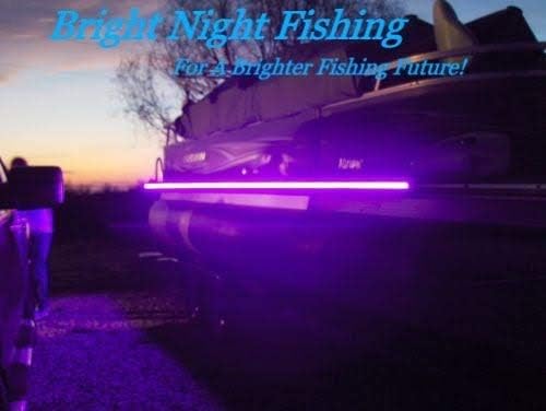 Amazon.com : Bright Night Fishing 16ft UV Boat Light Black LED Fluorescent line Glow Ultraviolet 12v Night Fishing bass : Sports Outdoors