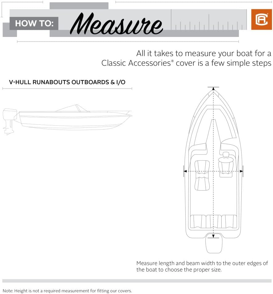 Classic Accessories Stellex All Seasons Boat Cover, Fits Boats 14 - 16 L x 90 W