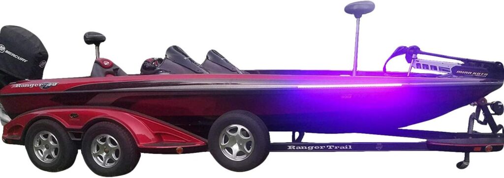 Fishing Vault High Output Ultra Violet UV Black Light LED Light Strip for Bass Boats Night Fishing
