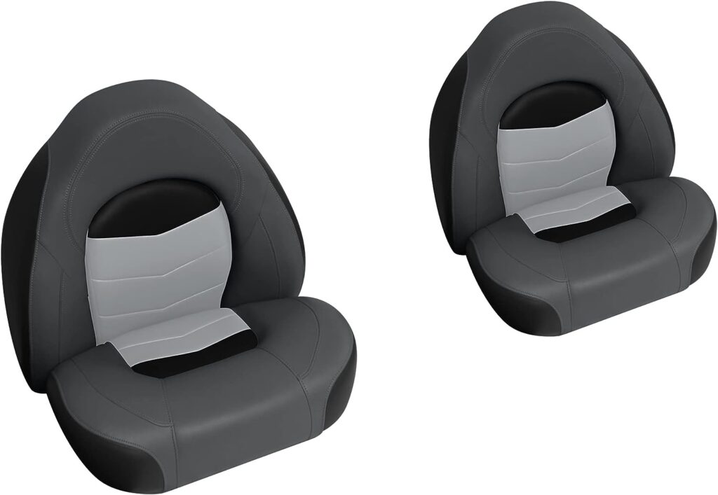 Wise 3303-860 Pro-Angler Tour Series Bass Bucket Seat 2-Piece Set, Charcoal/Black/Marble Grey