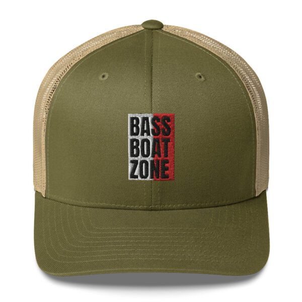 retro trucker hat moss khaki front 6707615253e47